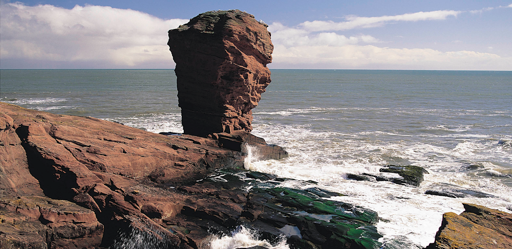 A photo of the sea at Arbroath cliffs